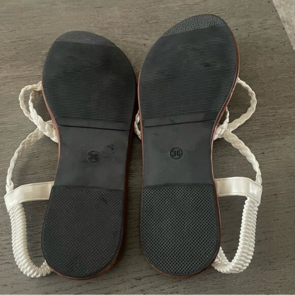 SHEIN White Braided Strap Sandals - Picture 2 of 3